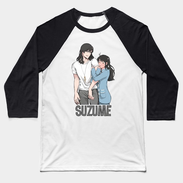 Suzume No Tojimari #7 Baseball T-Shirt by TheDClub70